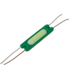 LED модуль 12v COB 2w Зелений з лінзою фото