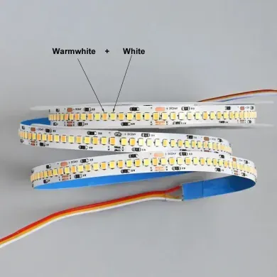 Світлодіодна стрічка CCT 24v 2835 240led/m ip20 фото