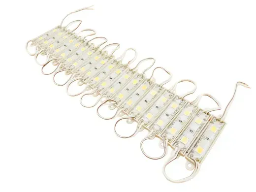 Светодиодный модуль 12v 5050 2led 0,72w 6000К Теплый фото