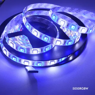 Светодиодная LED лента 12v 5050 60led/m ip65 RGB+W 30/30 фото