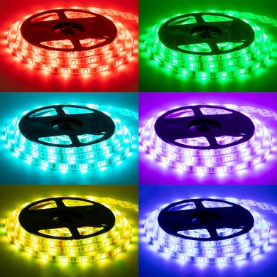 Комплект світлодіодної LED стрічки 12в RGB 20м 30led/m ip20 фото