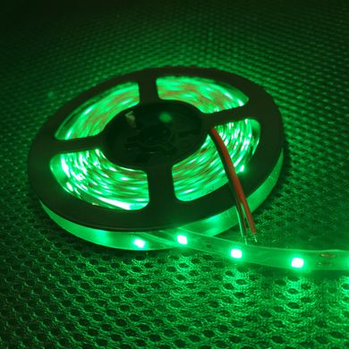 Світлодіодна LED стрічка 12v 2835 60led/m ip20 зелений Стандарт фото