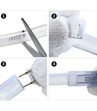 Гнучкий LED неон 220v Нейтральний 15 метрів комплект