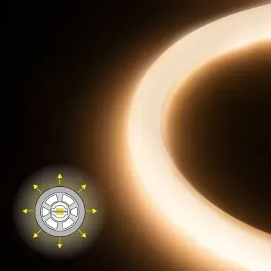 Силіконовий профіль круглий для LED стрічки 30*30мм 1м