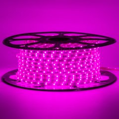 Світлодіодна LED стрічка 220v 2835 60led/m рожевий фото