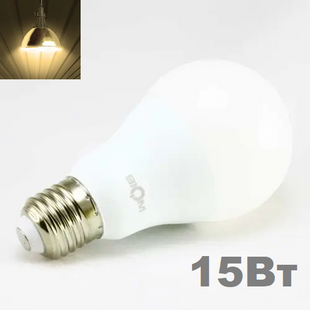LED лампочка E27 A65 15вт 3000К фото