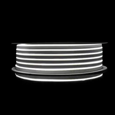 Гибкий LED неон 12v 6*12мм 1см белый фото