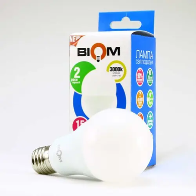 LED лампочка E27 A65 15вт 3000К фото