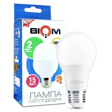 LED лампочка E27 A65 15вт 3000К фото