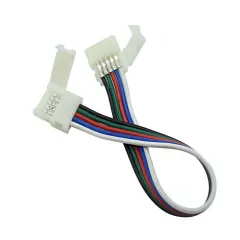 Коннектор для LED ленты №28 клипса-провод-клипса RGBW фото