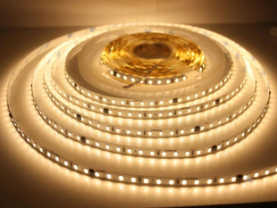 Светодиодная LED лента 220v IP20 2835 120led/m теплый 20м фото
