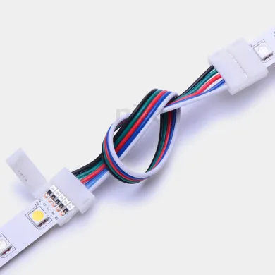 Конектор для LED стрічки №28 кліпса-провід-кліпса RGBW фото