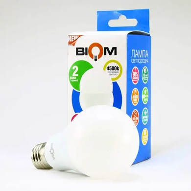 LED лампочка E27 A65 15вт 4500К фото