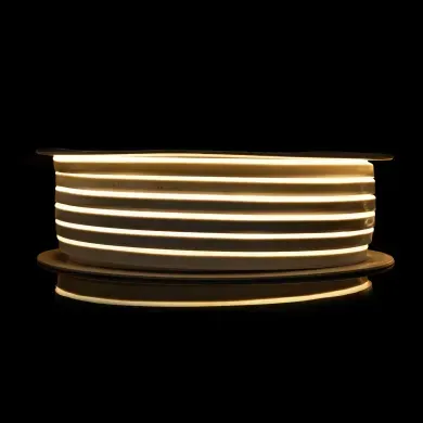 Гибкий LED неон 12v 6*12мм 1см теплый фото