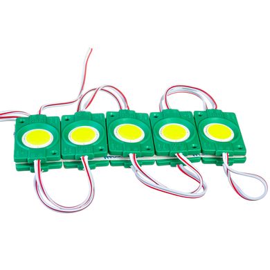 LED модуль 12v COB 2,4w Зелений фото