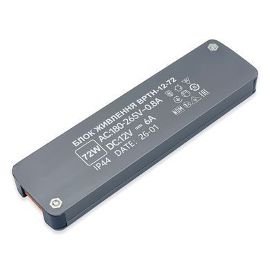 Блок питания 12v тонкий 13мм 6а 72w PRO фото