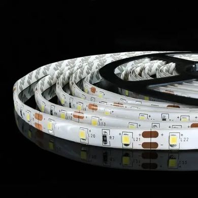 Світлодіодна LED стрічка 12v 2835 60led/m ip65 білий Преміум фото