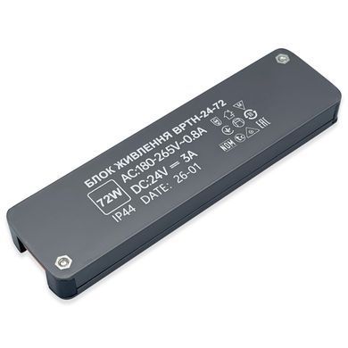Блок питания 24v тонкий 13мм 3а 72w PRO фото