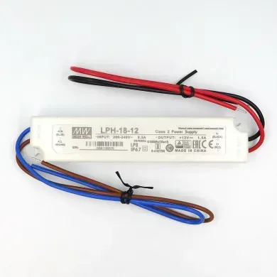 Блок питания 12v 1,5а 18w ip67 Mean Well LPH фото
