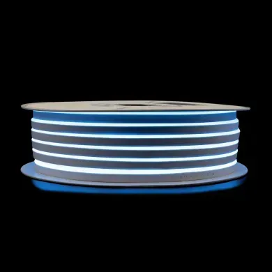Гнучкий LED неон 12v 6*12мм 1см блакитний фото