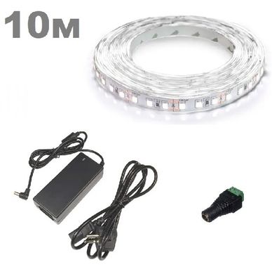 Комплект світлодіодної LED стрічки 10м 120led/m білий фото