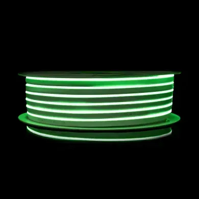 Гнучкий LED неон 12v 6*12мм 1см зелений фото