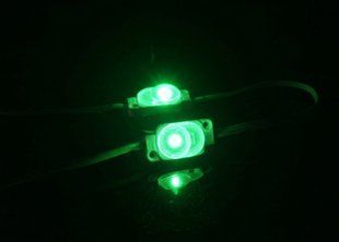 Светодиодный модуль SHINE 12v 1led 0,5w с линзой Зеленый фото