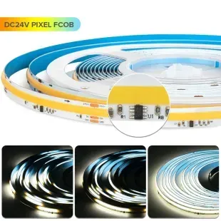 Світлодіодна LED стрічка Біжуча хвиля COB 24v 360led/m ip20 Білий фото