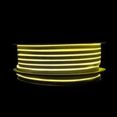 Гибкий LED неон 12v 6*12мм 1см лимонный фото