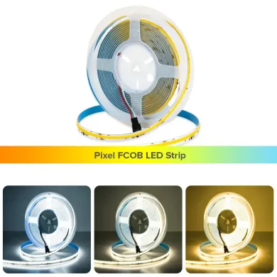 Світлодіодна LED стрічка Біжуча хвиля COB 24v 360led/m ip20 Теплий фото