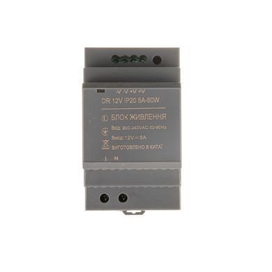 Блок живлення на DIN-рейку 12v 5а 60w DR фото