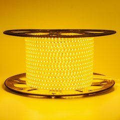 Світлодіодна LED стрічка 220v 2835 120led/m жовтий Стандарт фото