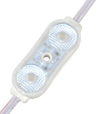 Світлодіодний модуль SHINE 12v 2led 0,72w з лінзою фото
