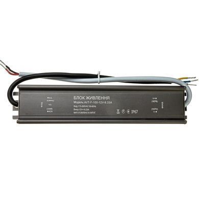 Блок питания 12v 8,3а 100w ip67 AVT фото