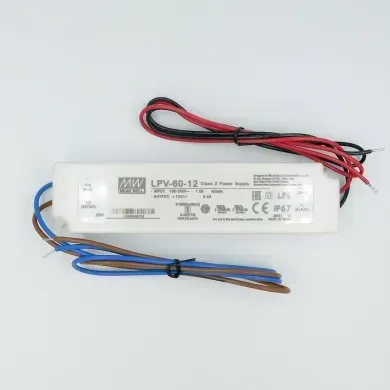 Блок питания 12v 5а 60w ip67 Mean Well LPV фото