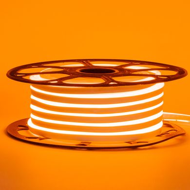 Гнучкий LED неон 220v 8*16мм помаранчевий Стандарт фото