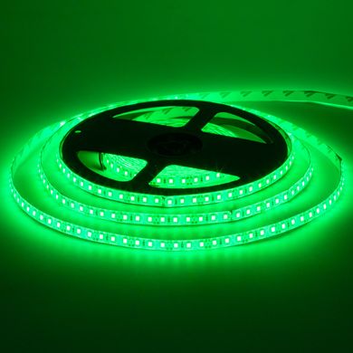Світлодіодна LED стрічка 12v 2835 120led/m ip65 зелений Стандарт фото