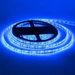 Светодиодная LED лента 12v 2835 120led/m ip65 синий фото