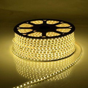 Світлодіодна LED стрічка 220v 5050 60led/m теплий фото