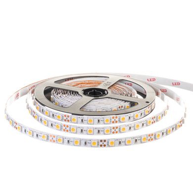 Світлодіодна LED стрічка 12v 5050 60led/m ip20 білий Преміум фото