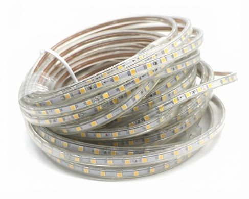 Світлодіодна LED стрічка 220v 5050 60led/m теплий фото